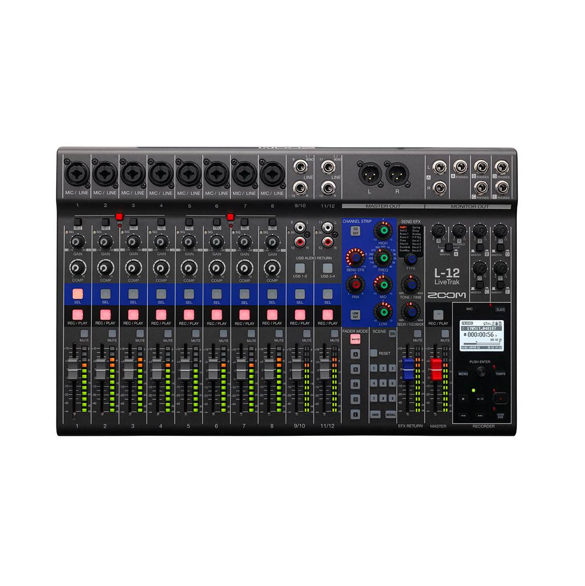 Zoom L12 LiveTrak 12 Channel Pro Digital Mixer and Multitrack Recorder (2 Pack)