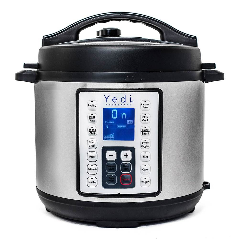 Yedi Houseware 9 in 1 6Qt Stainless Steel Pressure Cooker, Silver (For Parts) - VMInnovations
