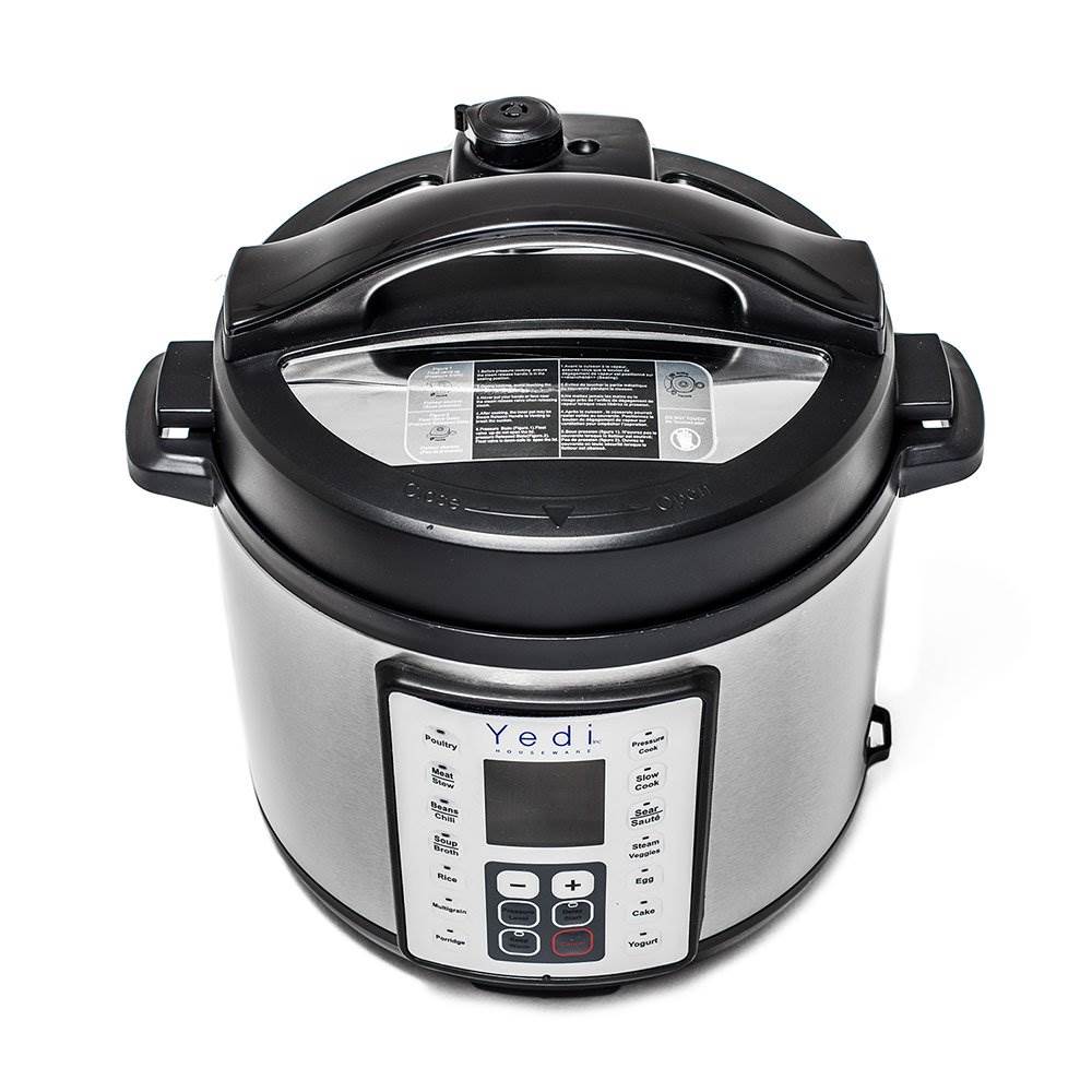 Yedi Houseware 9 in 1 6Qt Stainless Steel Pressure Cooker, Silver (For Parts)