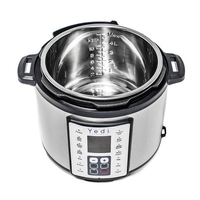 Yedi Houseware 9 in 1 6Qt Stainless Steel Pressure Cooker, Silver (For Parts) - VMInnovations