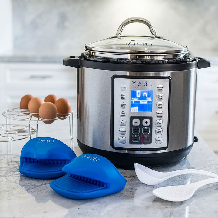 Yedi Houseware 9 in 1 6Qt Stainless Steel Pressure Cooker, Silver (For Parts)