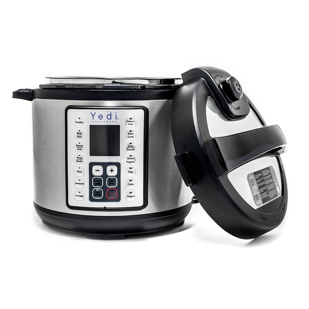 Yedi Houseware 9 in 1 6Qt Stainless Steel Pressure Cooker, Silver (For Parts)