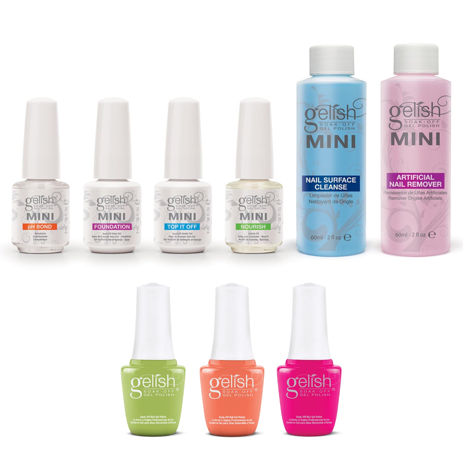 Gelish Complete Basix Gel Nail Polish Starter Kit & Feel the Vibes Collection