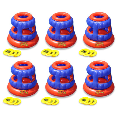 Swimline Slot Slam Disc Toss Inflatable Floating Swimming Pool Game Fun (6 Pack)
