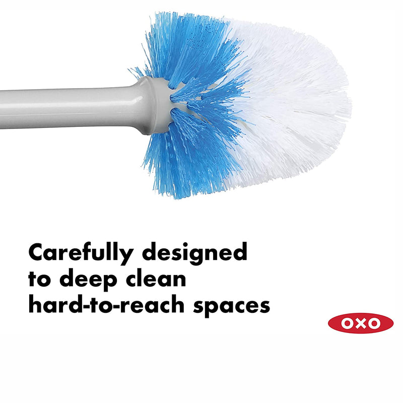 OXO Good Grips Bathroom Hideaway Compact Toilet Cleaning Brush, Gray (Open Box)