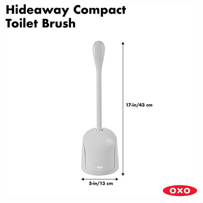 OXO Good Grips Bathroom Hideaway Compact Toilet Cleaning Brush, Gray (Open Box)