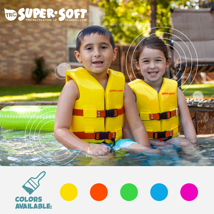 TRC Super Soft Child Life Jacket Swim Safety Vest, Small, Yellow (Used)