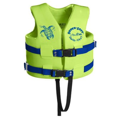 TRC Recreation Super Soft USCG Childs Small Swim Vest Life Jacket, Lime Green