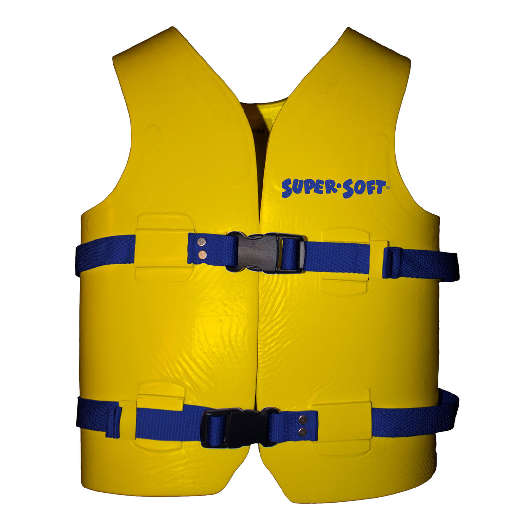 TRC Recreation Super Soft Life Jacket Swim Safety Vest, Medium, Yellow(Open Box)
