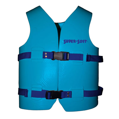TRC Recreation Super Soft Medium Child Life Jacket Swim Safety Vest, Marina Blue