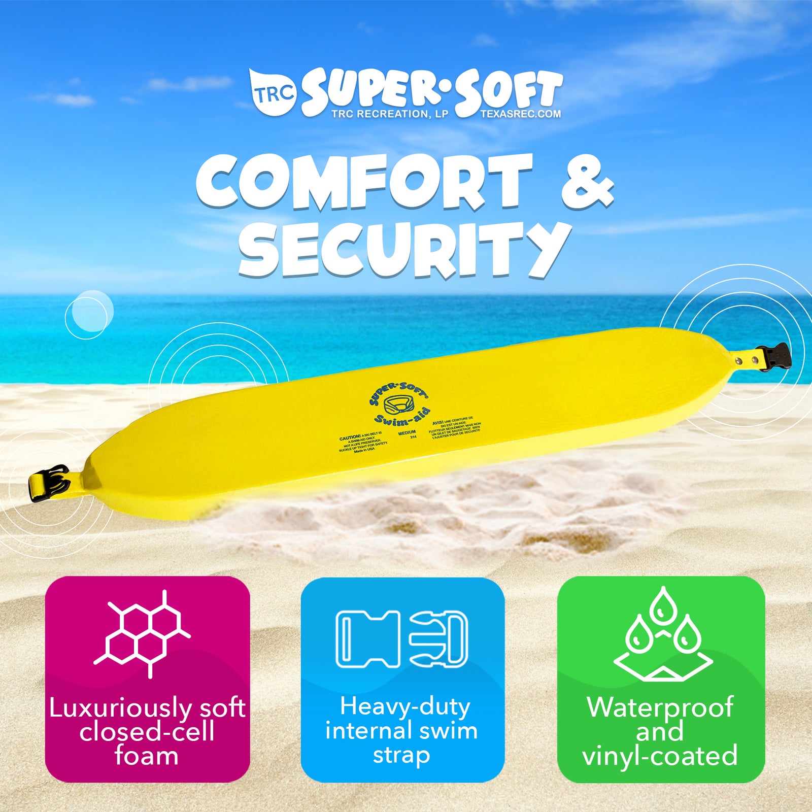 TRC Recreation Super Soft Small Promotional Swim Aid Water Ski Buoyancy Belt - VMInnovations