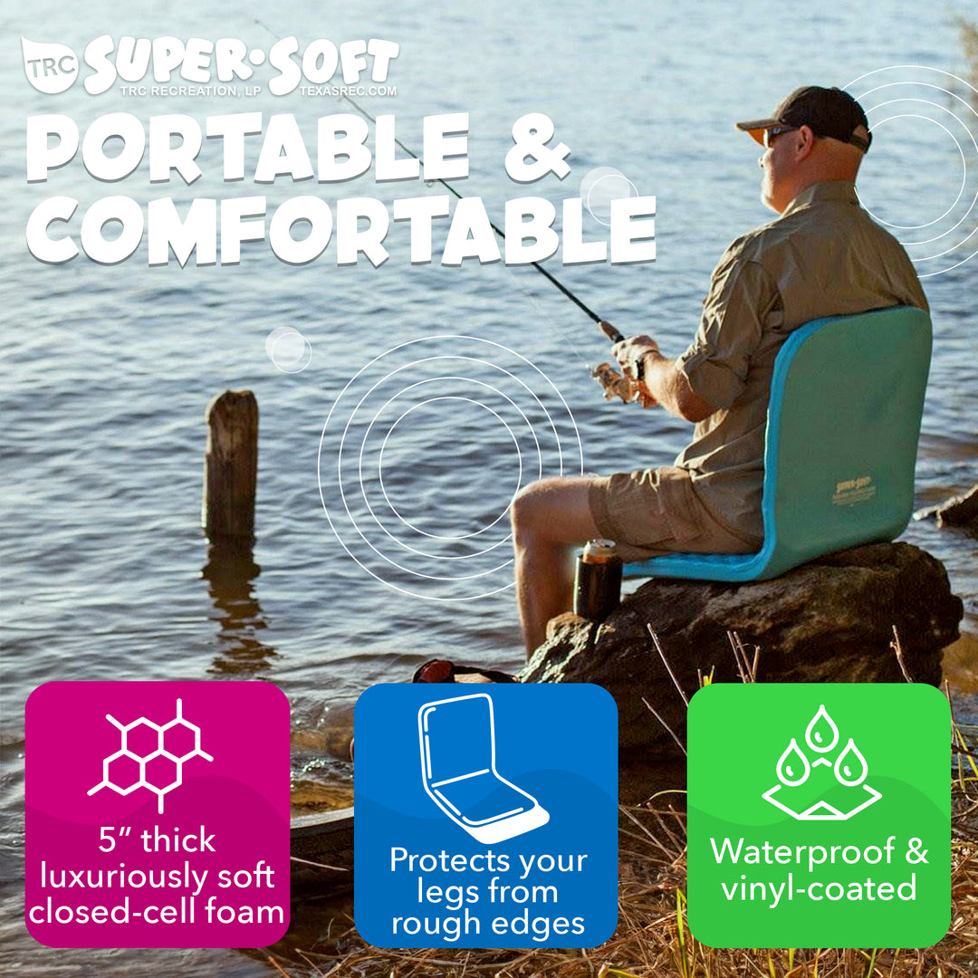 TRC Recreation Super Soft 19" Foam Folding Lake Poolside Chair,Blue(Open Box) - VMInnovations