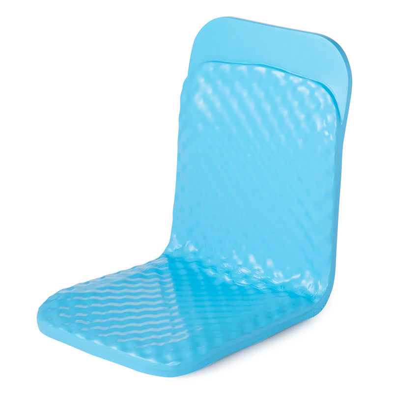 TRC Recreation Super Soft 19" High Foam Folding Lake Poolside Chair, Marina Blue