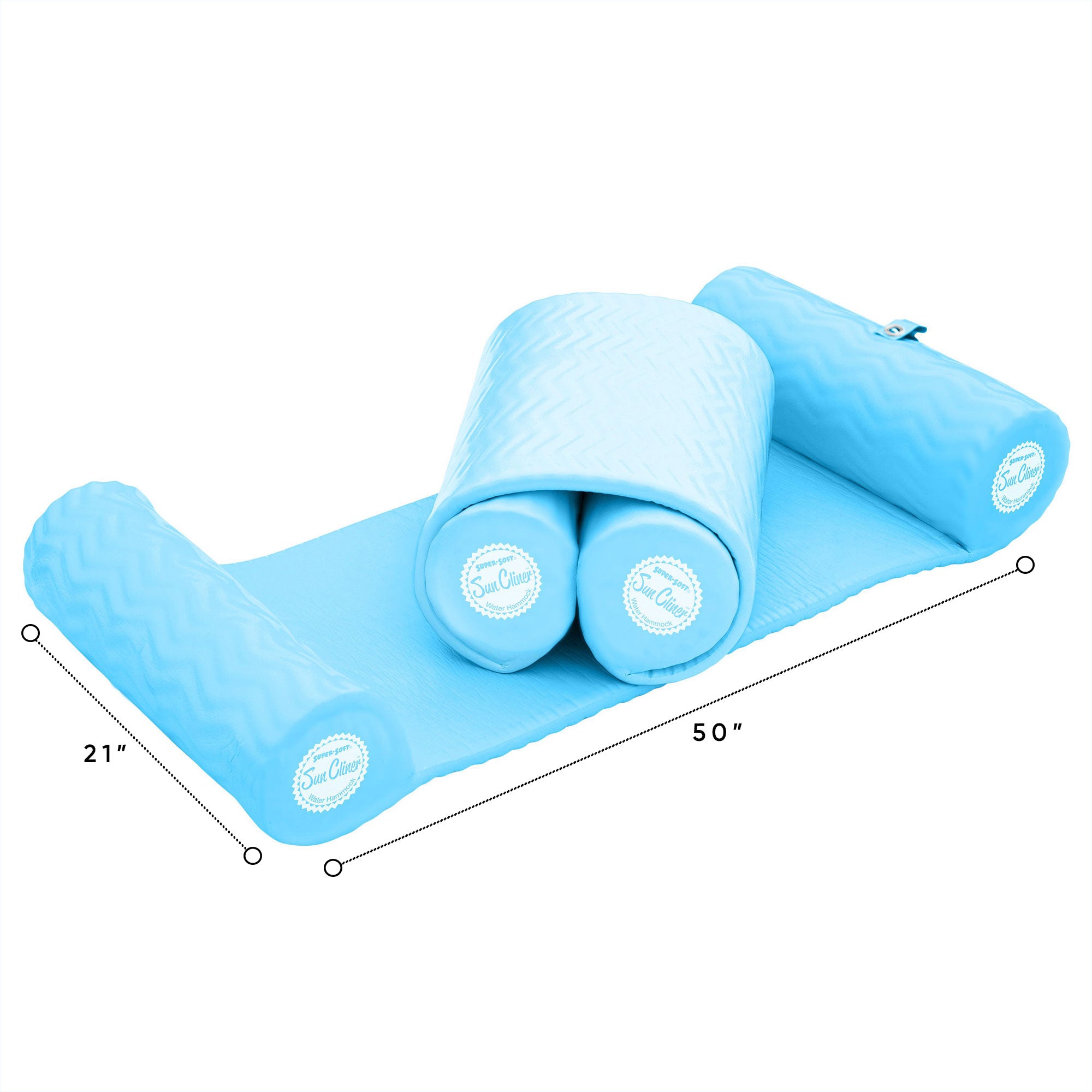 TRC Recreation Super Soft Sun Cliner Pool Water Hammock, Blue Wave (Open Box)