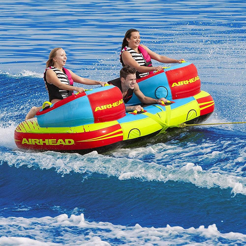 Airhead 1 to 3 Rider Challenger Inflatable Towable Boating Tube (2 Pack)
