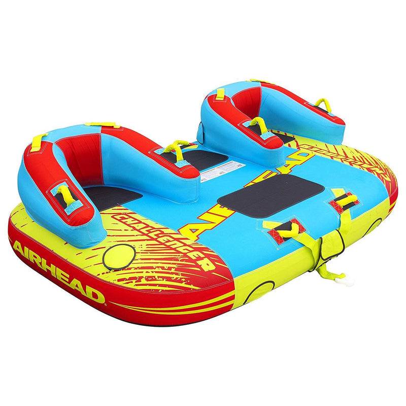 Airhead 1 to 3 Rider Challenger Inflatable Towable Boating Tube (2 Pack)