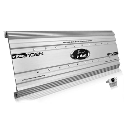Lanzar Vibe 6000 Watt 2 Channel Bridgeable Car Stereo Mosfet Amplifier (2 Pack)