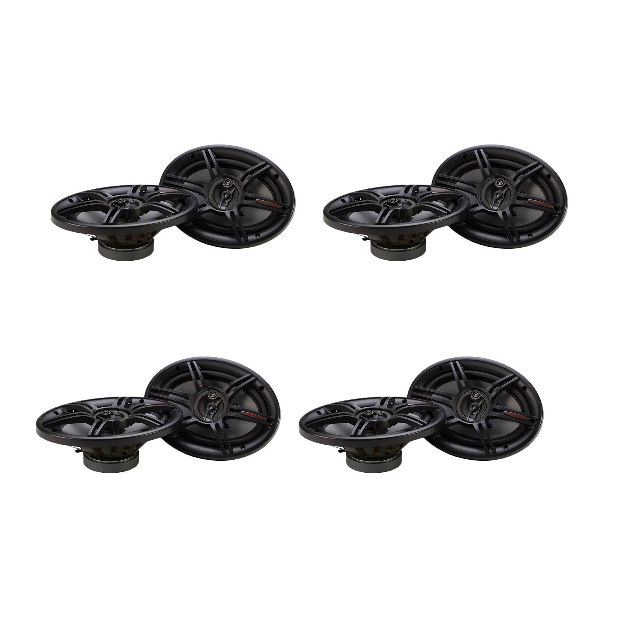 Crunch 400 Watts 6 x 9 Inches 3-Way 4-Ohm Coaxial CS Speakers, Black (4 Pack)