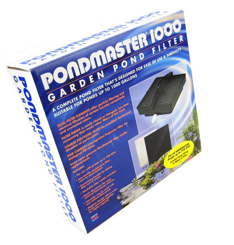Pondmaster 1000 Small to Medium Garden Pond Filter w/ Locking Handle (4 Pack)