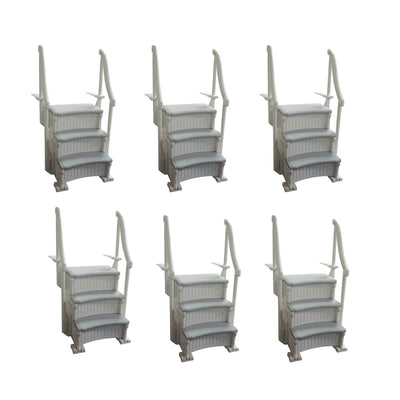 Confer CCXIG Gray Inground Swimming Pool Grand Entry Curve Steps Stairs (6 Pack) - VMInnovations