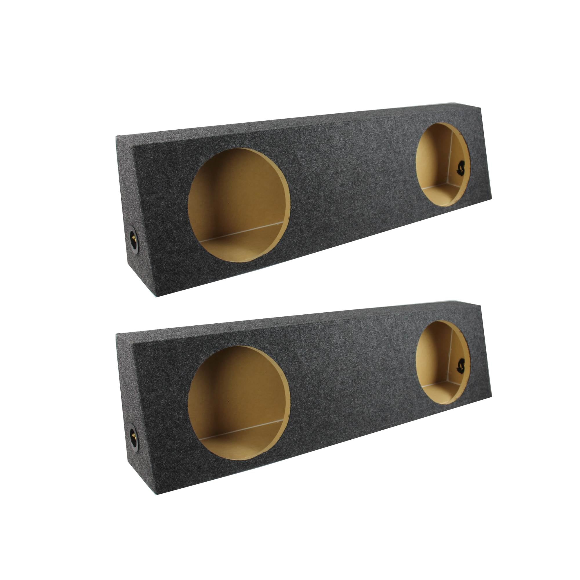 Q Power Dual 12" Sealed Heavy Duty Durable Truck Sub Box Enclosure (2 Pack)