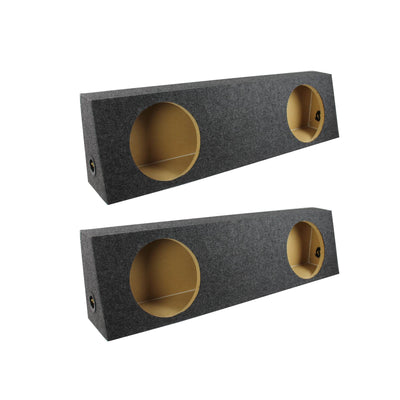 Q Power Dual 12" Sealed Heavy Duty Durable Truck Sub Box Enclosure (2 Pack)