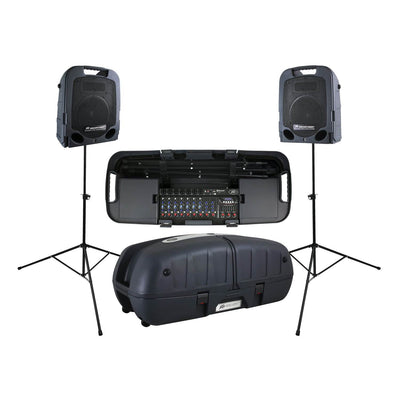 Peavey Escort 6000 9 Channel PA System with Mixers, Speakers, & Stands (2 Pack)