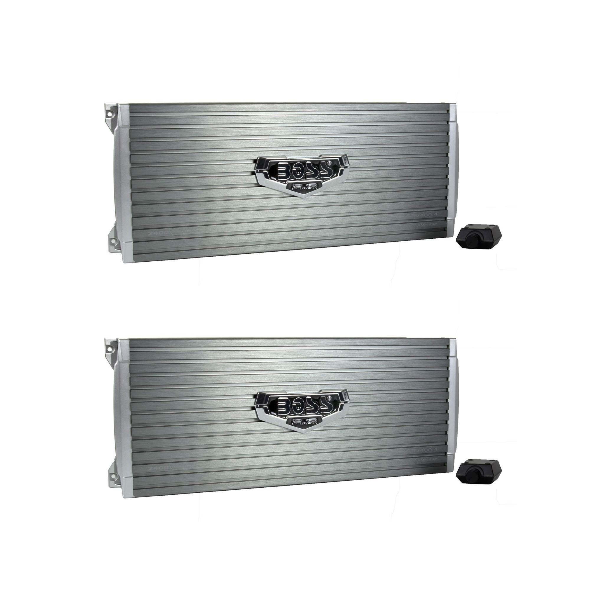 BOSS AUDIO 2400W 4 Channel Car Amplifier Power Amp AR24004 and Remote (2 Pack)