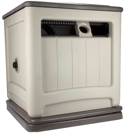 Suncast Swivel Hose Reel Storage Hideaway w/Smart Trak Hose Guide & Bin (2 Pack) - VMInnovations