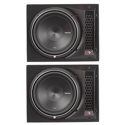 Rockford Fosgate Punch 12" 800W 1-Ohm Single Loaded Vented Enclosure (2 Pack)