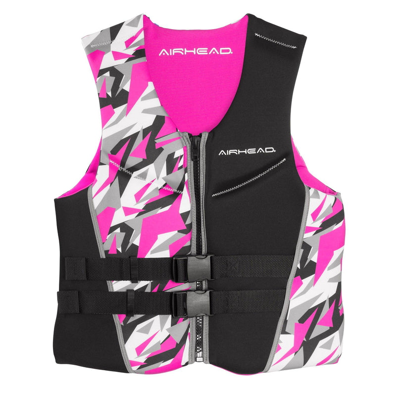 Airhead Camo Cool Neolite Kwik-Dry Pink Life Vest, Womens Small (2 Pack)