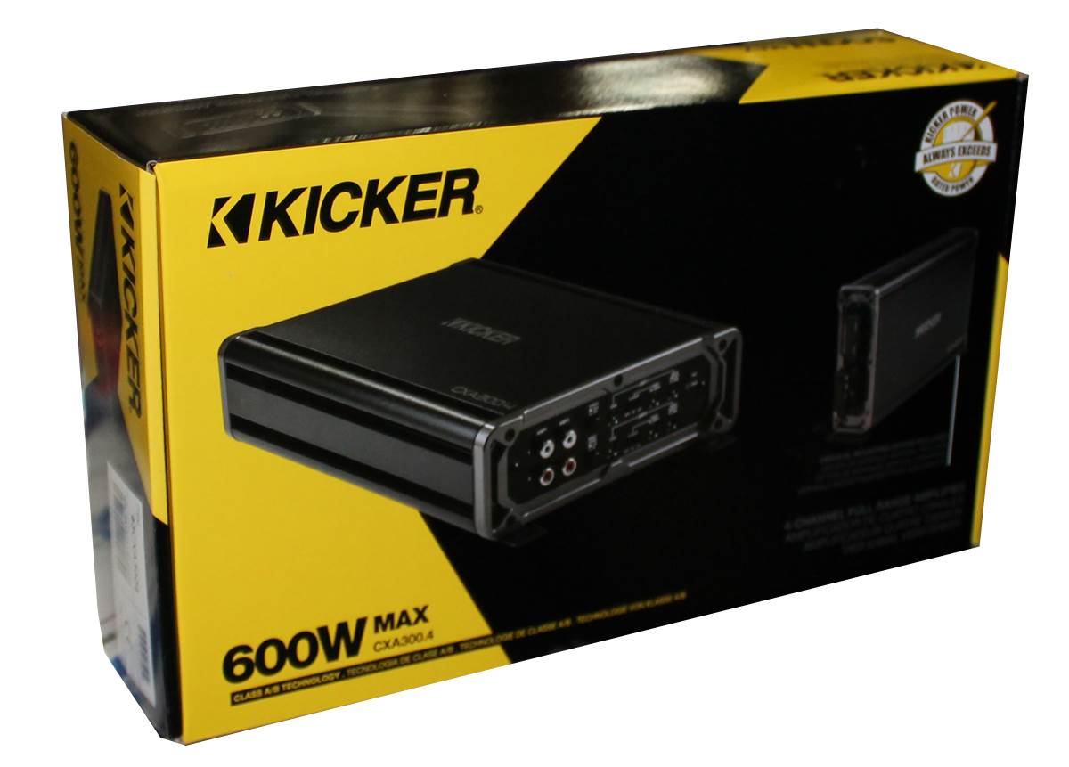 Kicker 43CXA3004 CXA300.4 300 Watt 4-Channel Car Stereo Power Amplifier (2 Pack)