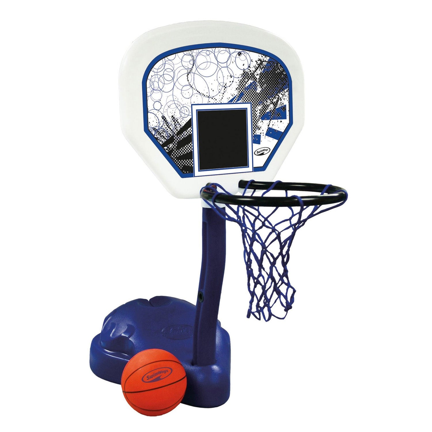SwimWays Poolside Basketball Hoop & Ball Inground Swimming Pool Water Game Set