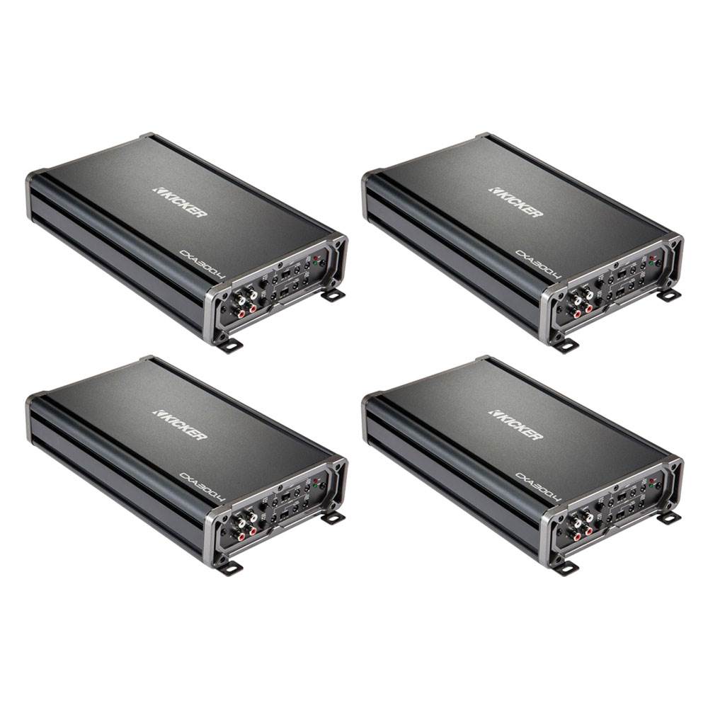Kicker 43CXA3004 CXA300.4 300 Watt 4-Channel Car Stereo Power Amplifier (4 Pack)