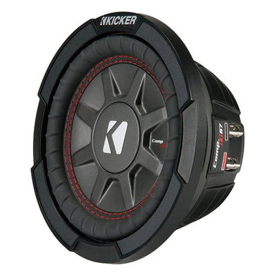 Kicker CompRT Single 6.75" 300W Max 2 Ohm Shallow Slim Car Subwoofer (4 Pack)