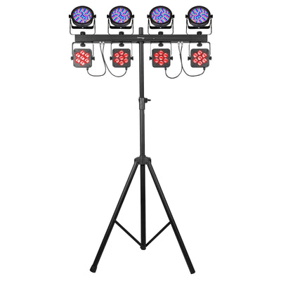 Chauvet DJ 4Bar Flex T USB DMX Light Effect System w/ Footswitch & Case (2 Pack)