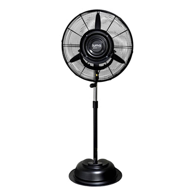 Luma Comfort 3 Speed Oscillating Misting Cooling Floor Pedestal Fan (2 Pack)