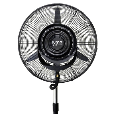 Luma Comfort 3 Speed Oscillating Misting Cooling Floor Pedestal Fan (2 Pack)