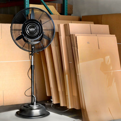 Luma Comfort 3 Speed Oscillating Misting Cooling Floor Pedestal Fan (2 Pack)