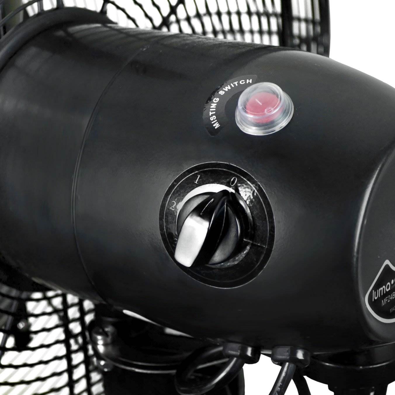 Luma Comfort 3 Speed Oscillating Misting Cooling Floor Pedestal Fan (2 Pack)