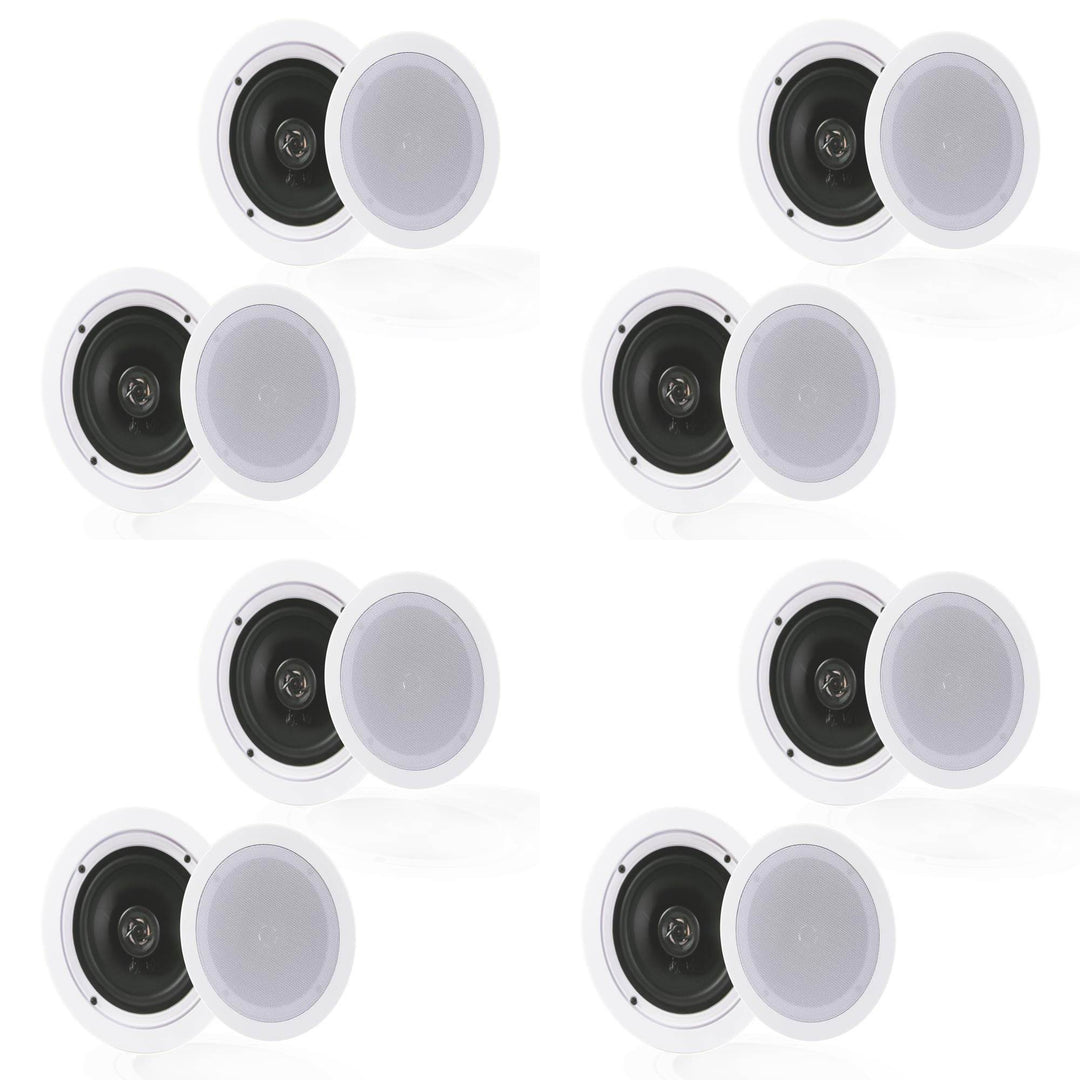 Pyle Audio PDIC1651RD 5.25 Inch 2 Way 150W Home Ceiling Wall Speakers (4 Pairs)