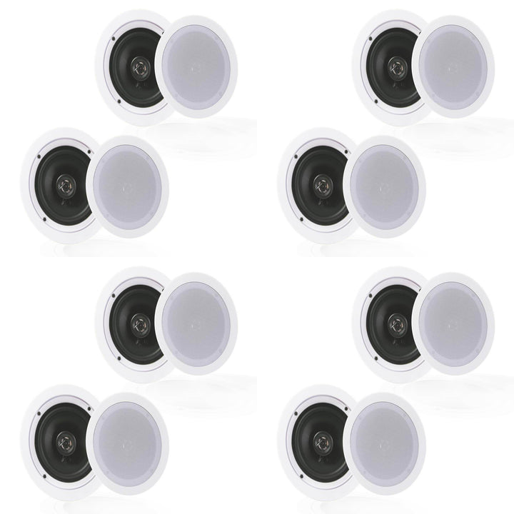 Pyle Audio PDIC1651RD 5.25 Inch 2 Way 150W Home Ceiling Wall Speakers (4 Pairs)