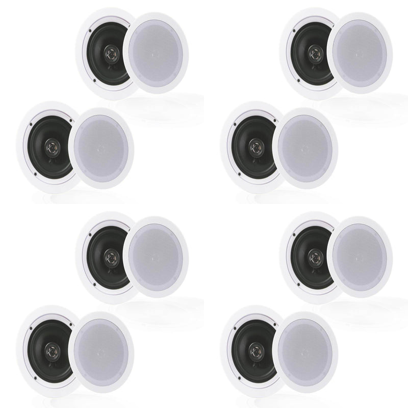 Pyle Audio PDIC1651RD 5.25 Inch 2 Way 150W Home Ceiling Wall Speakers (4 Pairs)