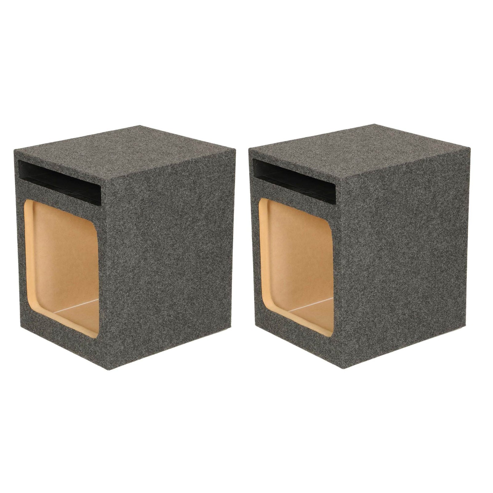 Q Power HD112 12" Single Heavy Duty Vented Square Sub Enclosure Box (2 Pack) - VMInnovations