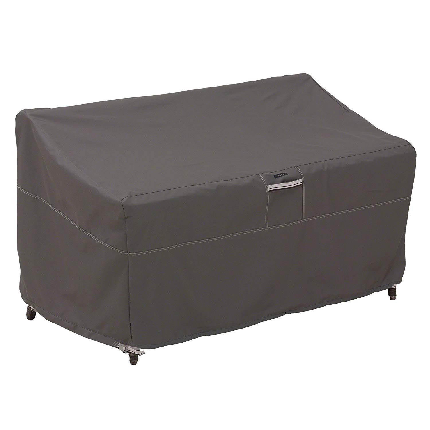 Classic Accessories Ravenna Patio Loveseat Waterproof Cover, Small, Dark Taupe