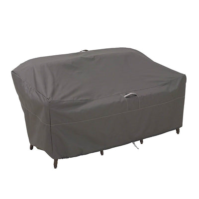 Classic Accessories Ravenna Patio Loveseat Waterproof Cover, Medium, Dark Taupe