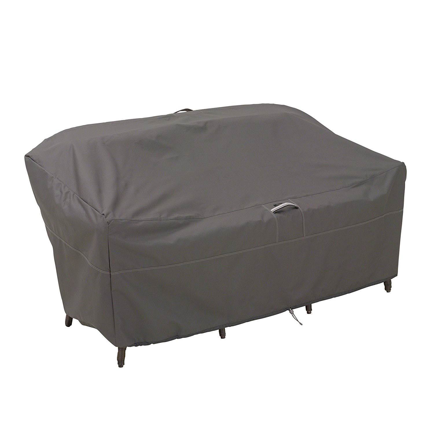 Classic Accessories Ravenna Patio Loveseat Waterproof Cover, Large, Dark Taupe