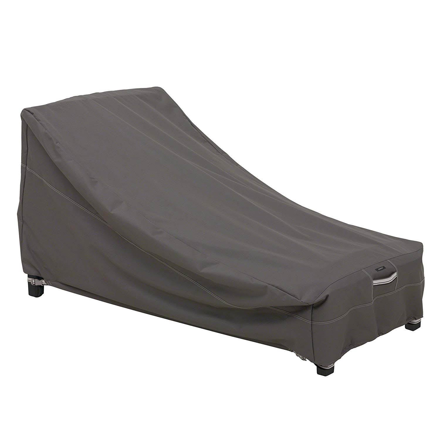 Classic Accessories Ravenna Outdoor Patio Chaise Lounge Cover, Large, Dark Taupe