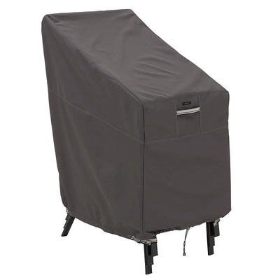 Classic Accessories Ravenna Outdoor Stackable Patio Chair Cover, Dark Taupe