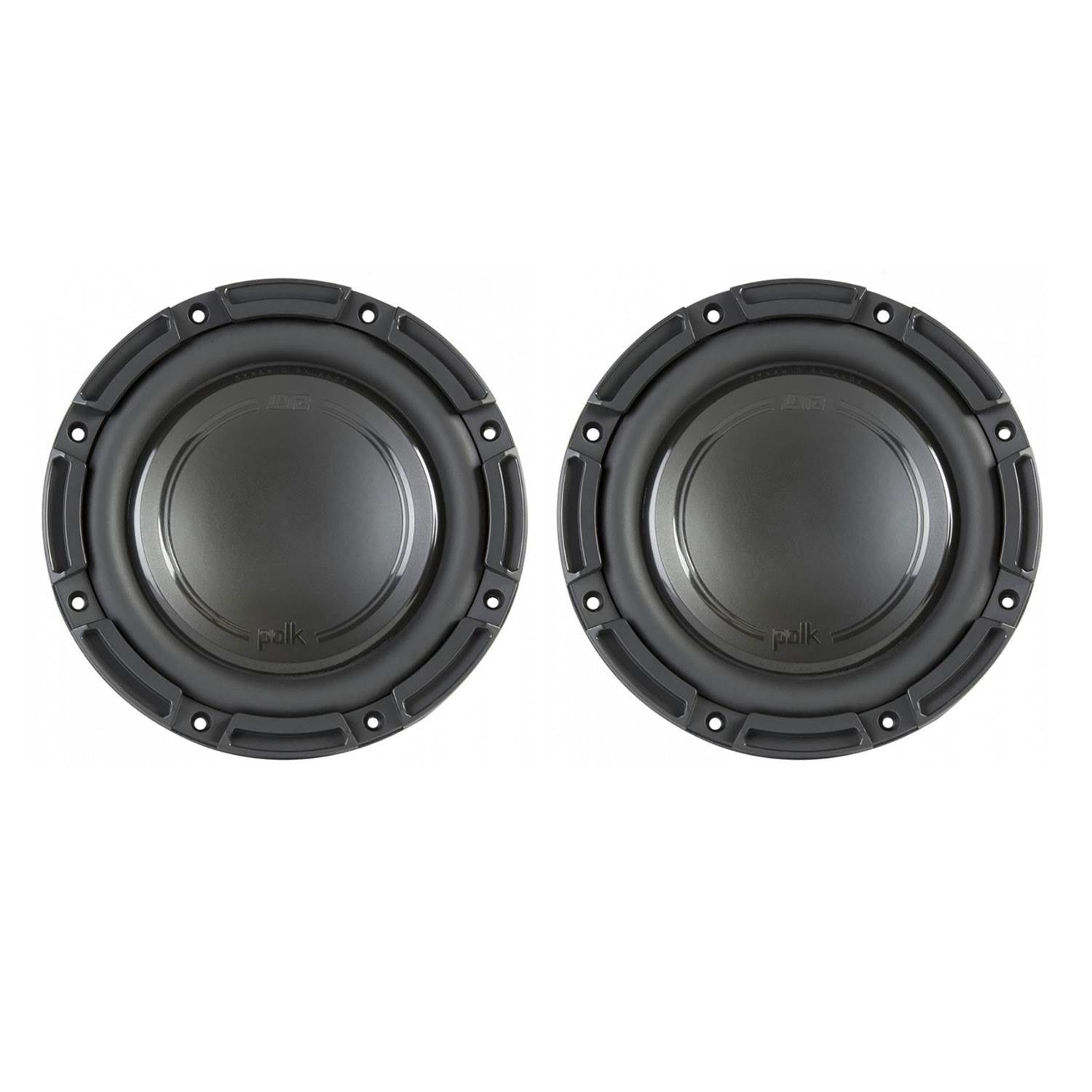 Polk Audio DB+ 8 Inch 750 Watt 4 Ohm DVC Marine, ATV & Car Subwoofer (2 Pack)